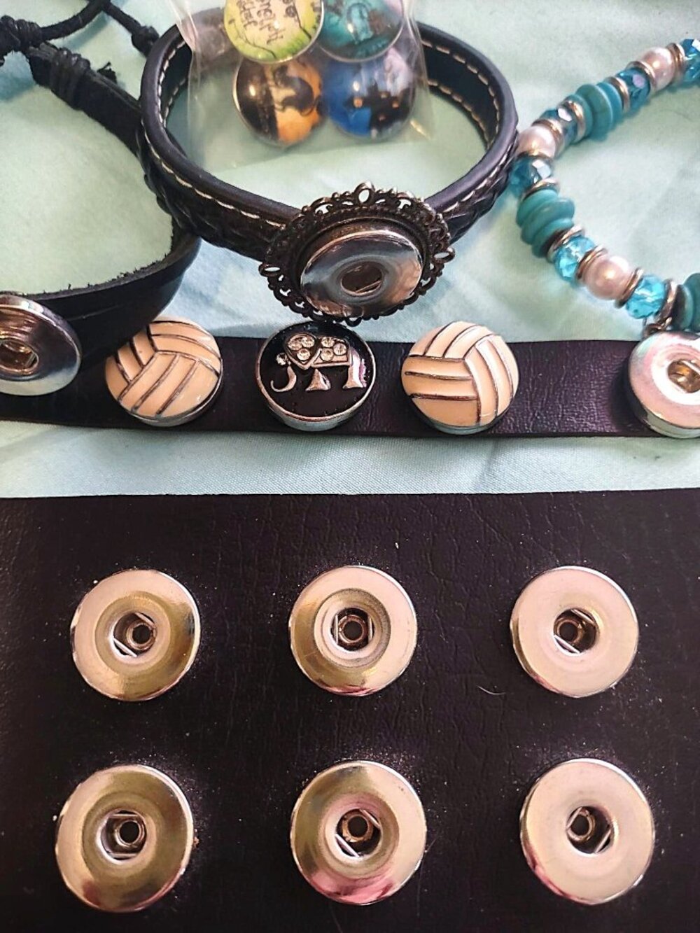 Women's Snap Bracelets and multiple Snaps - Gently used